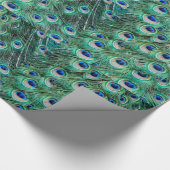 Pfau-Federn Geschenkpapier (Ecke)