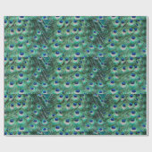 Pfau-Federn Geschenkpapier (Flach)