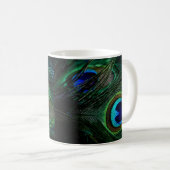Pfau-Federn Kaffeetasse (VorderseiteRechts)