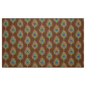 Pfau-Federn, Kamel TAN auf schokoladenbraunem Stoff (Fat Quarter (45,7 x 55,9 cm))