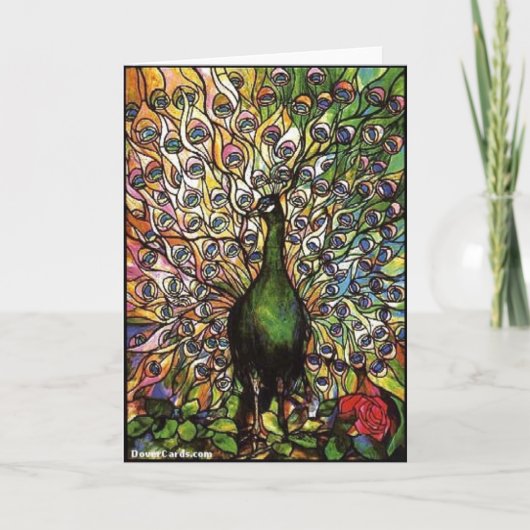 Pfau-Federn Karte (Vorderseite)