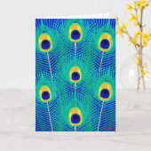Pfau-Federn Karte (Gelbe Blume)