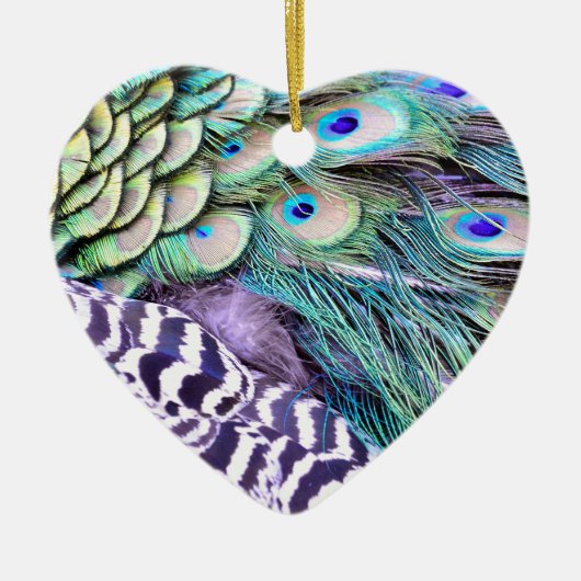 Pfau-Federn Keramikornament (Vorne)