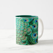 PFAU-FEDERN ZWEIFARBIGE TASSE (VorderseiteRechts)