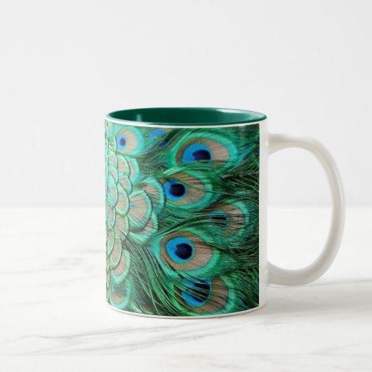 PFAU-FEDERN ZWEIFARBIGE TASSE (Rechts)