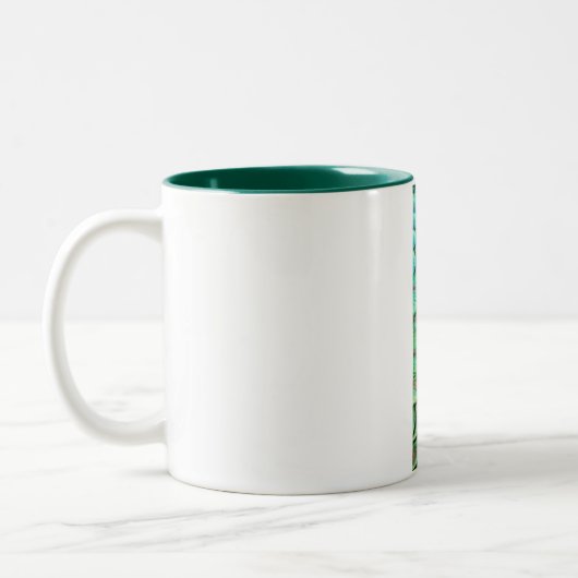 PFAU-FEDERN ZWEIFARBIGE TASSE (Links)