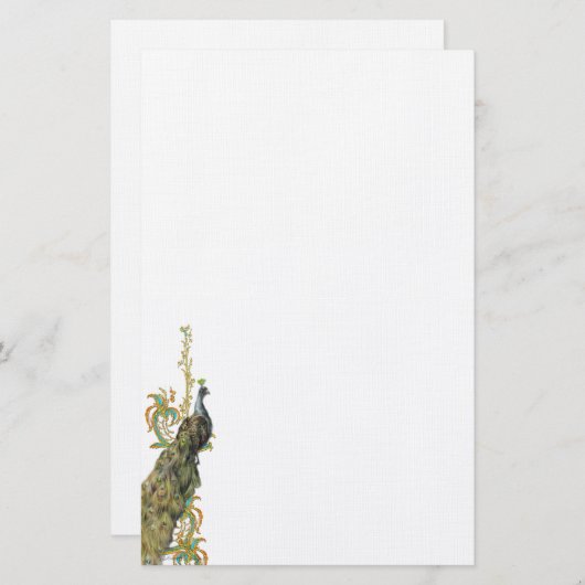 Pfau & Filigree Stationery/Lethead Briefpapier (Vorne/Hinten)