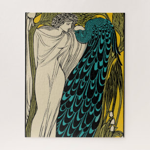 Pfau Fine Art Vogel Nouveau Puzzle