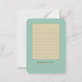 Pfau - flache Note Card Mitteilungskarte (Rückseite)