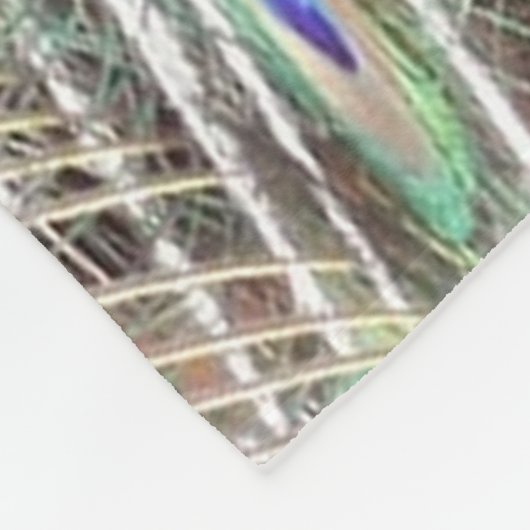 Pfau-Fleece-Decke Fleecedecke (Ecke)