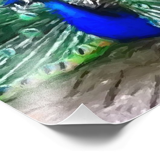 Pfau Fotodruck (Ecke)