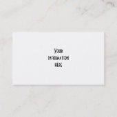 Pfau-französische Postkarten-Visitenkarte Visitenkarte (Rückseite)