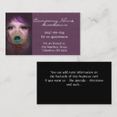 Pfau-Frau D3 - Schönheits-Visitenkarten Visitenkarte (Vorne/Hinten)