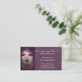 Pfau-Frau D3 - Schönheits-Visitenkarten Visitenkarte (Stehend Vorderseite)