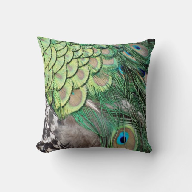 Pfau-Freude Kissen (Vorderseite)