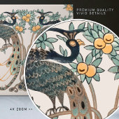 Pfau & Frucht Design von Mabel C. Dibble Art Deco Fliese