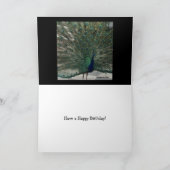 Pfau-Geburtstag Karte (Innenseite)