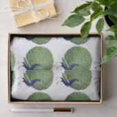 Pfau geöffneter Fächer Seidenpapier (Geschenk)