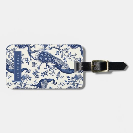 Pfau-Gepäckanhänger Gepäckanhänger (Vorderseite horizontal)