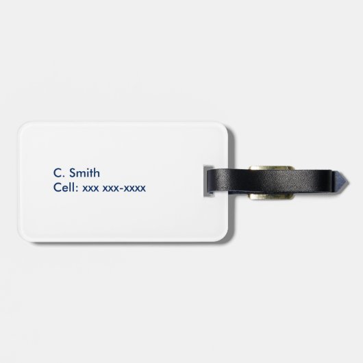 Pfau-Gepäckanhänger Gepäckanhänger (Rückseite horizontal)