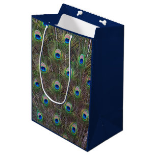 Pfau-Geschenk-Tasche Mittlere Geschenktüte