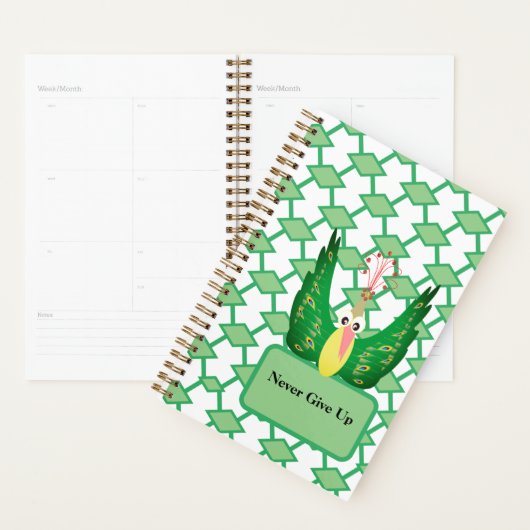 Pfau gibt nie grüne Geometrie auf Planer (Anzeige)