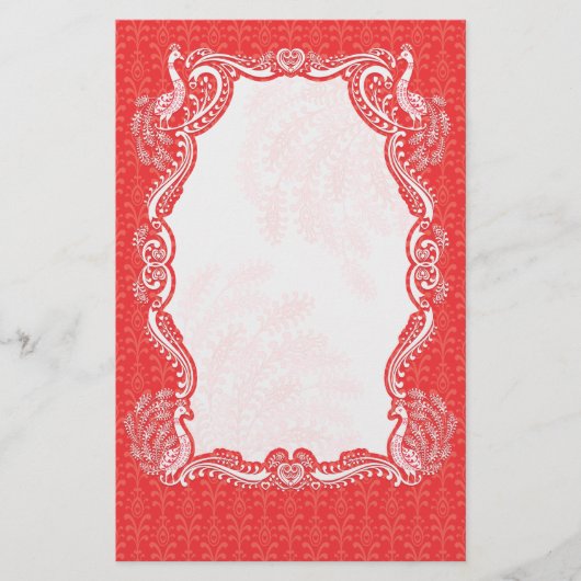 Pfau-Grenzbriefpapier Briefpapier (Vorderseite)