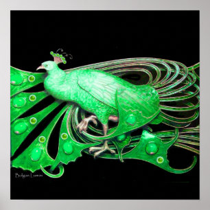 PFau ,grün grau schwarz Poster