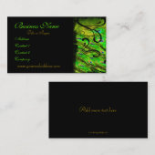 Pfau-grüne künstlerische Visitenkarte (Vorne/Hinten)