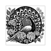 Pfau gummistempel (Prägung)