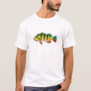 Pfau-helle OzeanGamefishbass-illustration T-Shirt