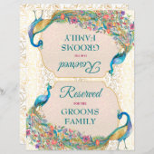 Pfau Hindu Hochzeitszeichen vorbehalten (Vorne/Hinten)