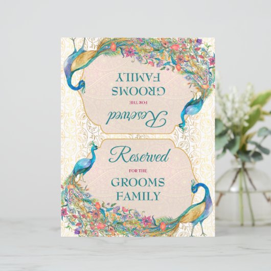 Pfau Hindu Hochzeitszeichen vorbehalten (Stehend Vorderseite)