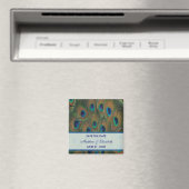 Pfau-Hochzeit Save The Date Magnet (In Situ (Geschirrspüler))