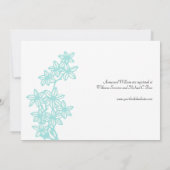 Pfau-Hochzeits-Einladung Einladung (Rückseite)