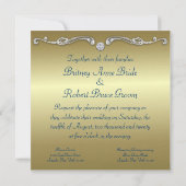 Pfau-Hochzeits-Einladungen Einladung (Rückseite)