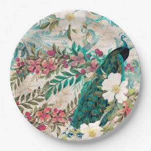 Pfau Hochzeitsbedarf Papier Teller