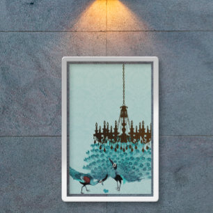 Pfau Hochzeitsplakat im Stil der Roaring Twenties Poster