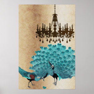 Pfau Hochzeitsplakat Roaring 20's Poster