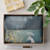 Pfau Hübsche, weiße Federkaskade Seidenpapier (Geschenk)