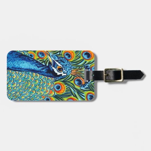 Pfau I Gepäckanhänger (Vorderseite horizontal)