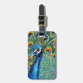 Pfau I Gepäckanhänger (Vorderseite vertikal)