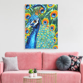 Pfau I Leinwanddruck (Insitu (Wohnzimmer))