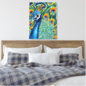 Pfau I Leinwanddruck (Insitu (Schlafzimmer))