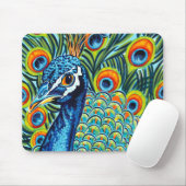 Pfau I Mousepad (Mit Mouse)