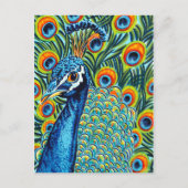 Pfau I Postkarte (Vorderseite)