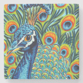 Pfau I Steinuntersetzer (Vorderseite)