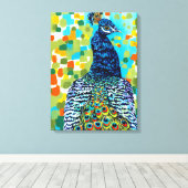 Pfau II Leinwanddruck (Insitu (Holzboden))