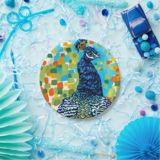 Pfau II Pappteller (Party)