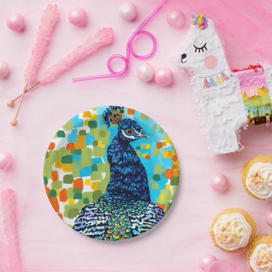 Pfau II Pappteller (Party)